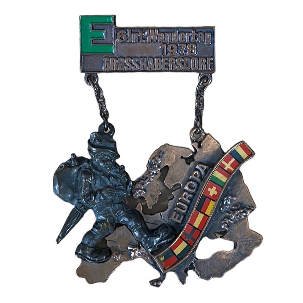 Vintage German 6 Int Wandertag 1978 Grosshabersdorf Europa Hiking Medal VGC